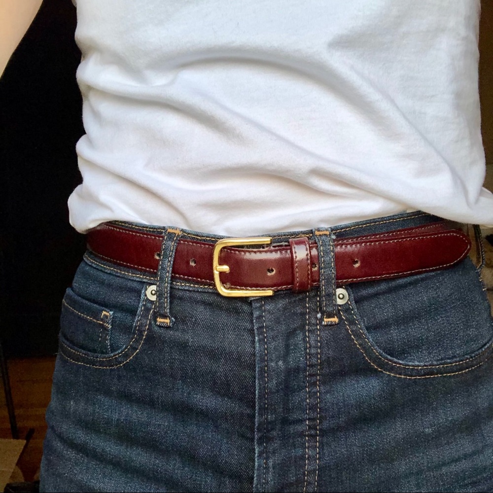 Burgundy Leather Belt